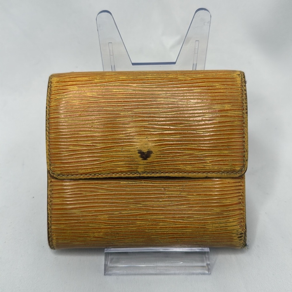 Louis Vuitton Tri-Fold Yellow/Purple Epi Leather Wallet | Unisex | Pre-Owned | - Picture 2 of 11